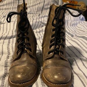BED|STU Distressed Brown Combat Boots cobbler series